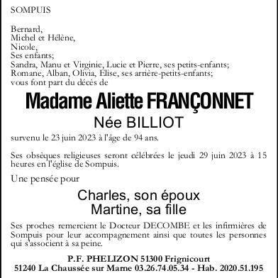 Photo de Aliette FRANCONNET