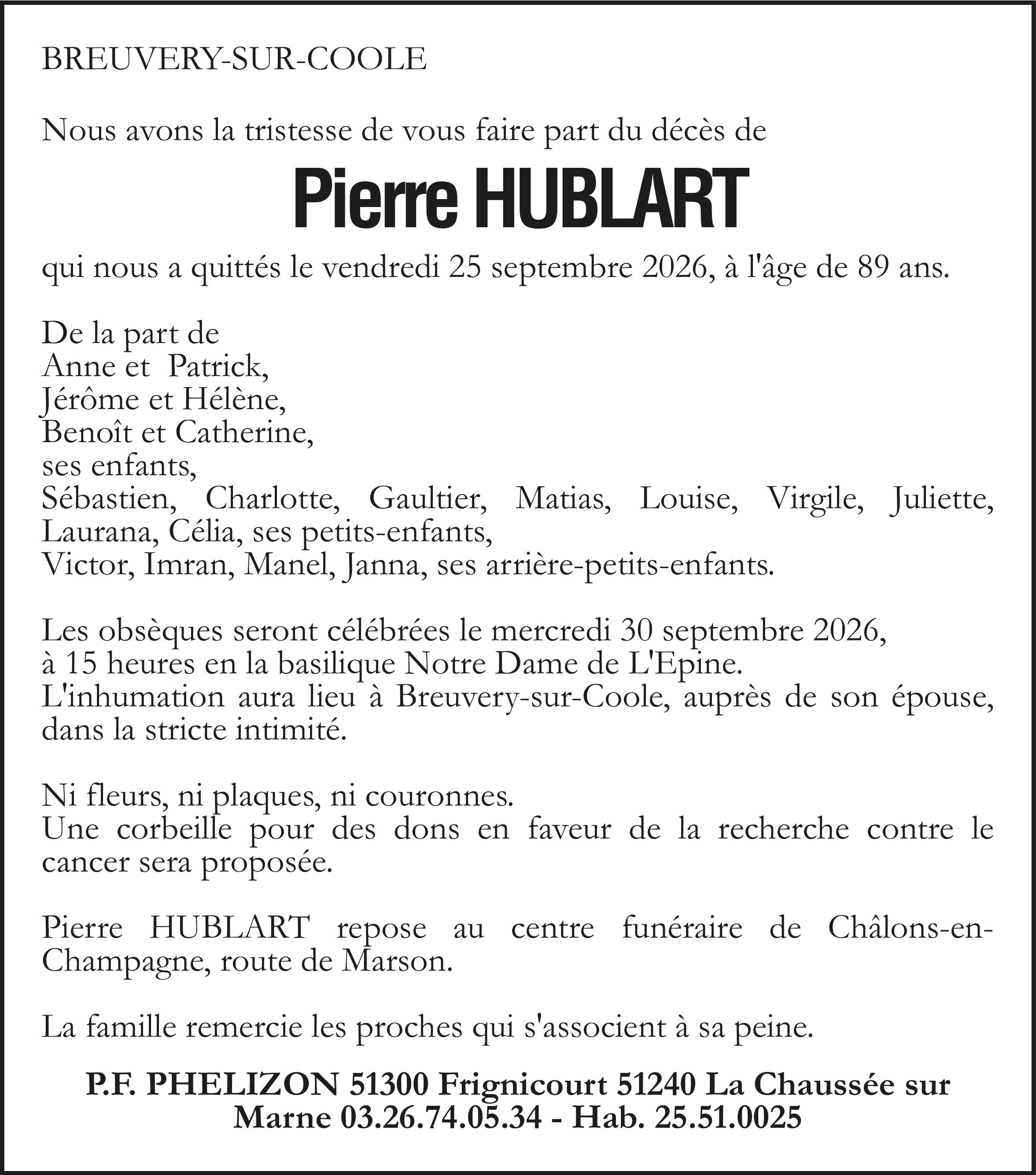 Avis de décès